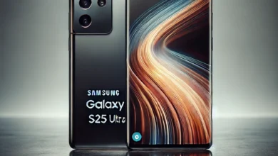 DALL·E 2024 12 17 19.01.58 A professional realistic image of the Samsung Galaxy S25 Ultra smartphone. The phone should be sleek modern and highly detailed with thin bezels a