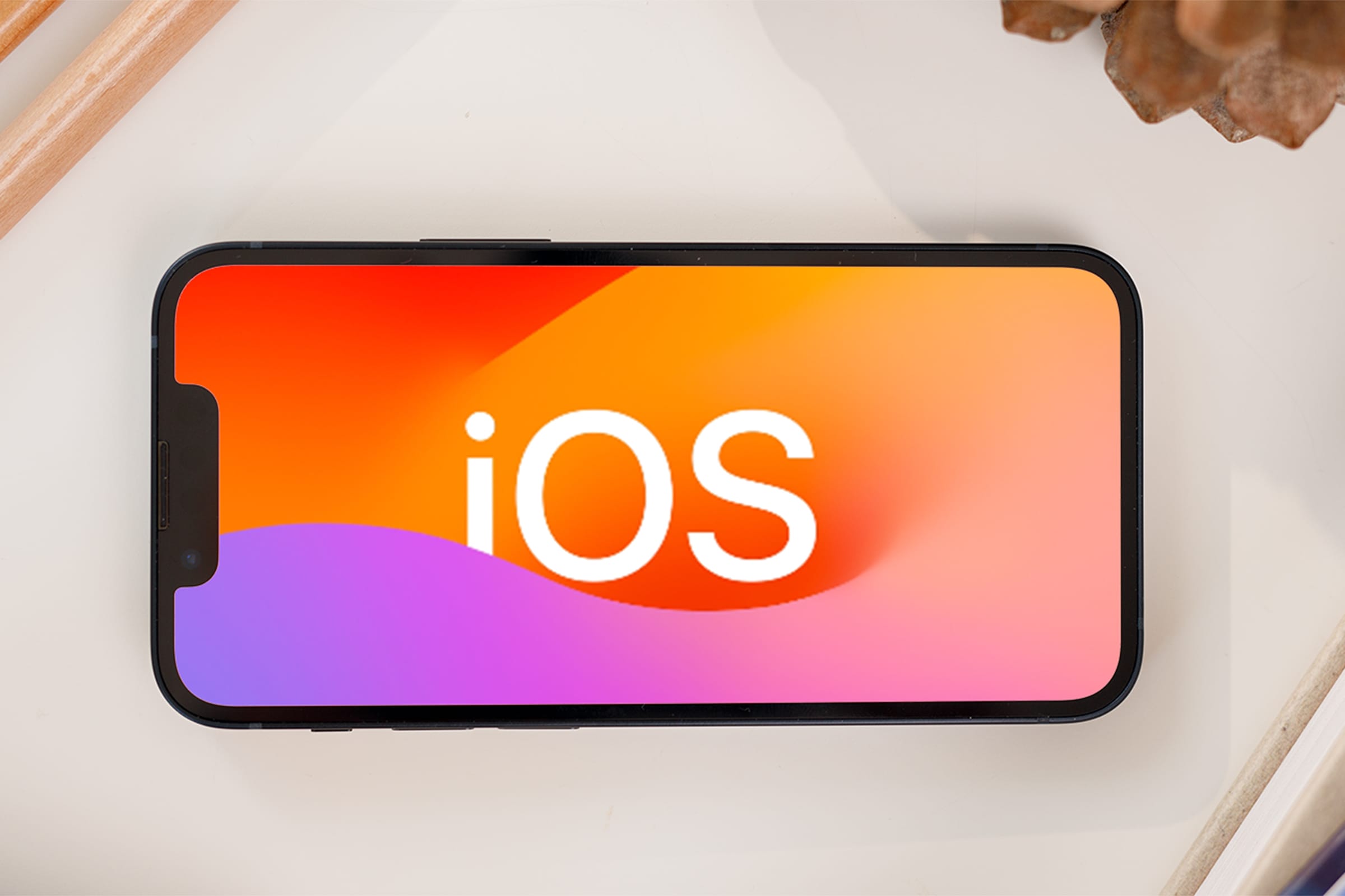 ios 17 logo on an iPhone 1