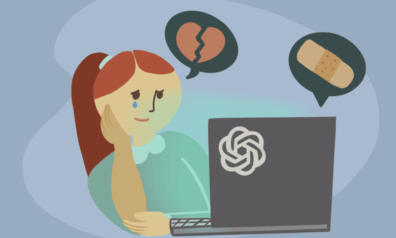 سام ألتمان يُحذِّر: لا خصوصية قانونية عند استخدام ChatGPT كمعالج نفسي 1 Mujer triste observa pantalla de computadora en la cual busca consuelo