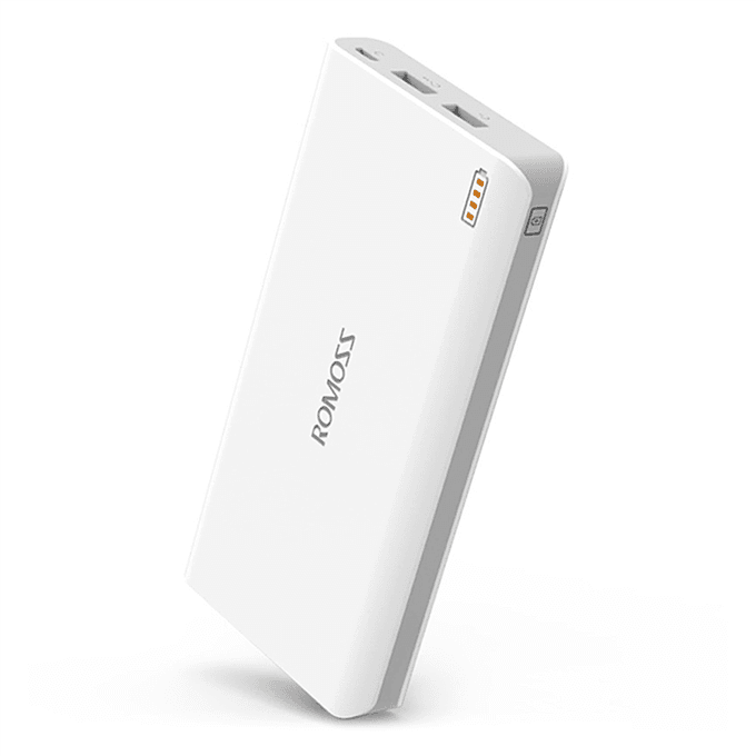 original romoss sense6 dual usb 20000mah power bank mobile power charger white 1571994440335