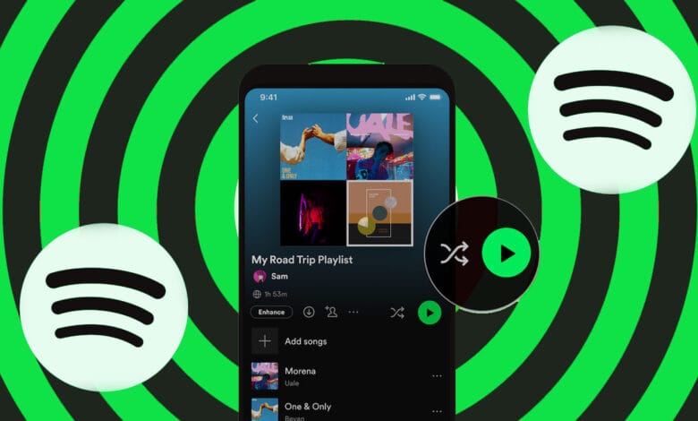 سبوتيفاي تضيف أدوات DJ جديدة عبر ميزة Mix 1 spofity shuffle button 0