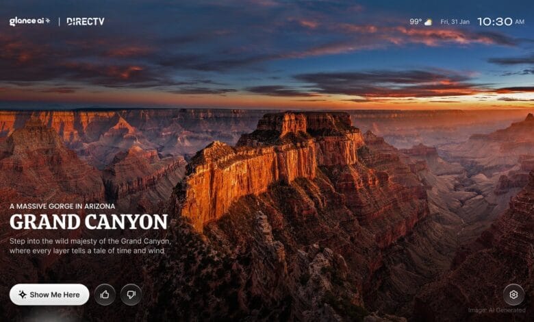 الذكاء الاصطناعي يحوِّل شاشة التوقف إلى متجر تفاعلي جديد 1 GlanceAIScreensaverDIRECTV