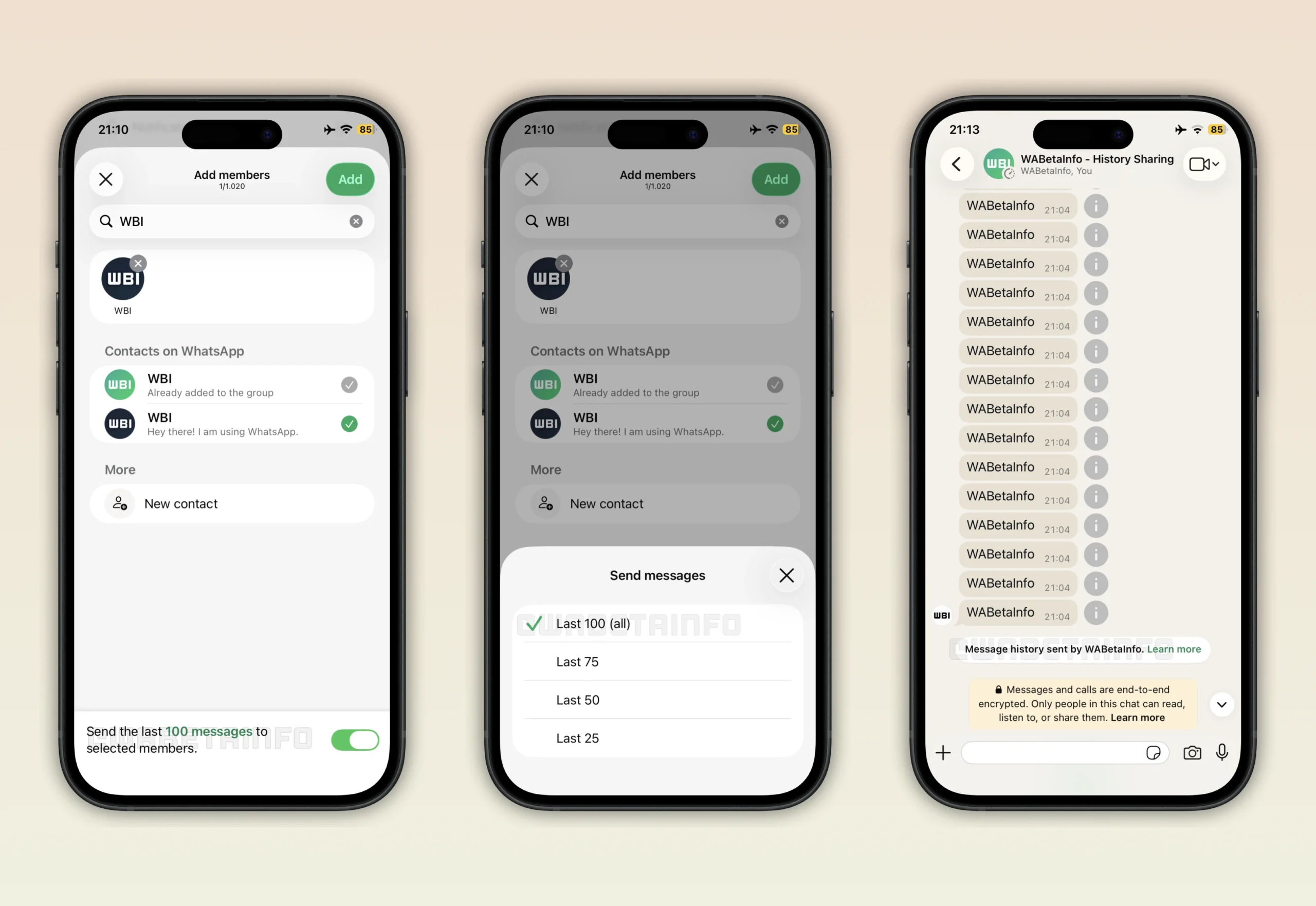 واتساب يبدأ بطرح ميزة مشاركة سجل الدردشة الجماعية على نظام iOS