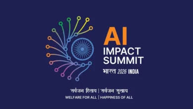 india ai impact summit 2026 logo blue