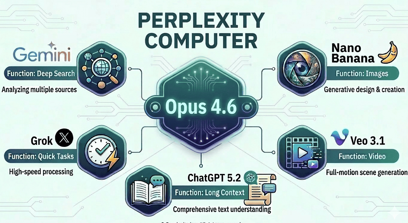 بيربلكسيتي تطلق وكيلاً يُشغّل 19 نموذج ذكاء اصطناعي لتنفيذ المهام المعقدة