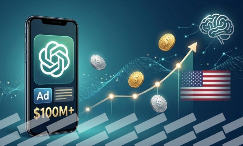 إيرادات إعلانات ChatGPT في الولايات المتحدة تتجاوز 100 مليون دولار في 6 أسابيع 1 إيرادات إعلانات ChatGPT في الولايات المتحدة تتجاوز 100 مليون دولار في 6 أسابيع