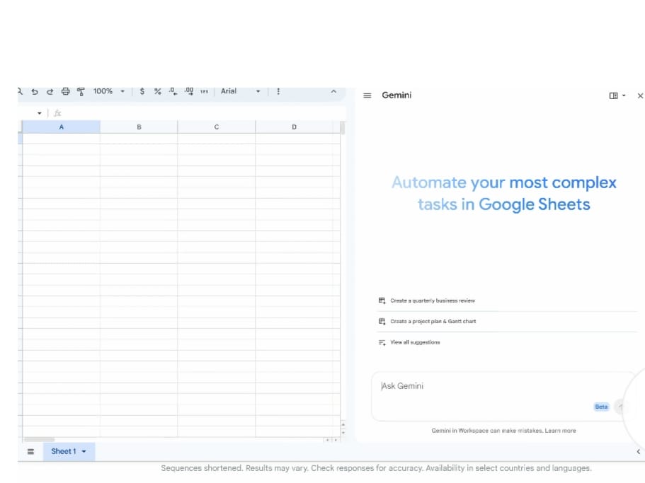 جوجل تضيف قدرات Gemini إلى المستندات والجداول والعروض في Workspace