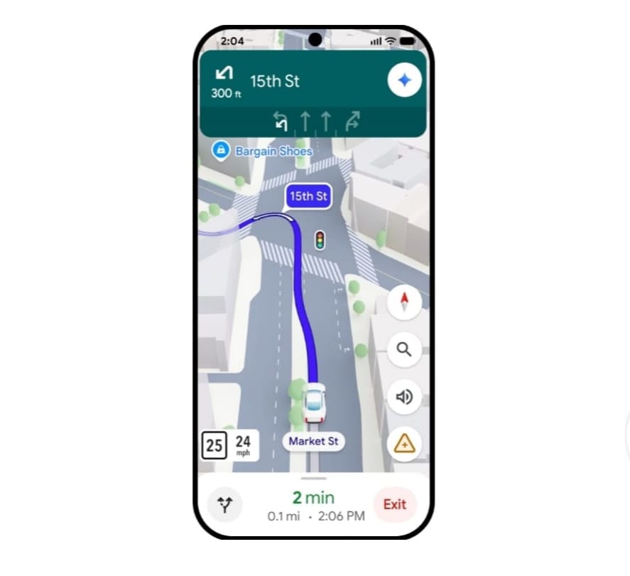 جوجل تحوّل تطبيق الخرائط إلى مساعد ذكي للتنقل مدعوماً بـ Gemini- ميزة القيادة الغامرة 