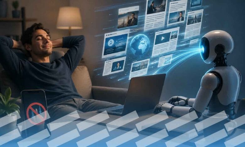 «NoScroll»: تطبيق مبتكر يتصفح الإنترنت نيابة عنك لمواجهة «الإجهاد الرقمي»