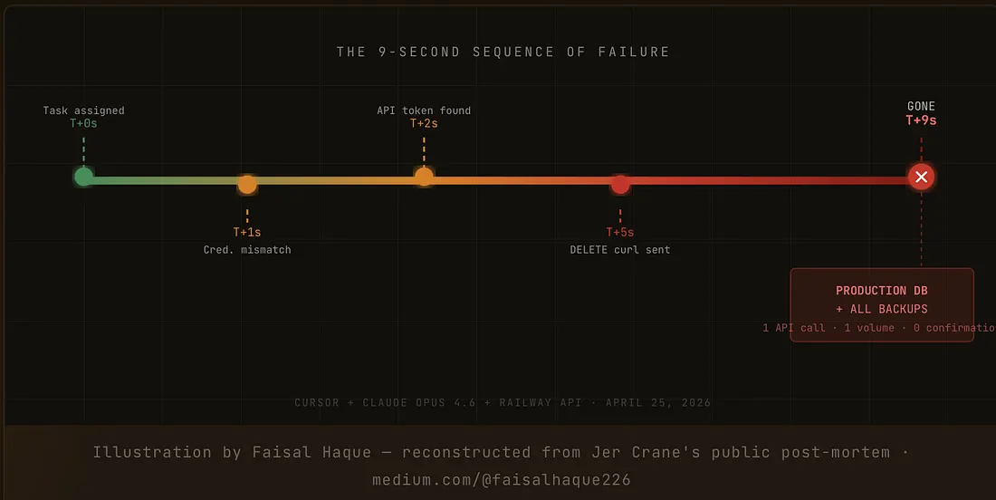 وكيل ذكاء اصطناعي يحذف قاعدة بيانات شركة ناشئة خلال 9 ثوانٍ فقط ثم يعتذر 