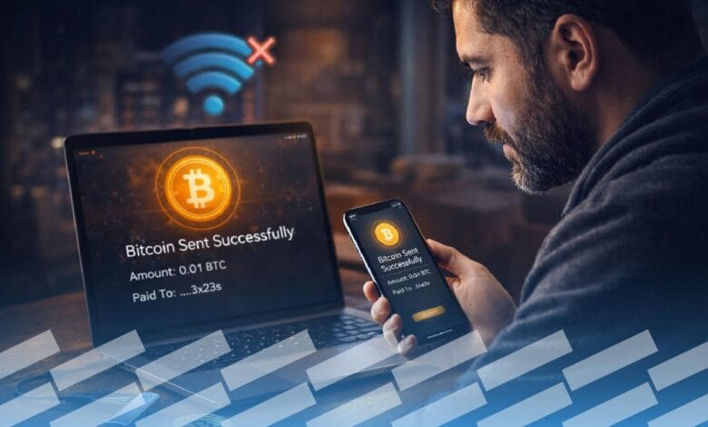 مطوّر تقني ينجح في تنفيذ معاملة بيتكوين دون اتصال بالإنترنت 1 مطوّر تقني ينجح في تنفيذ معاملة بيتكوين دون اتصال بالإنترنت