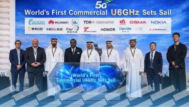 أطلقت دولة الإمارات العربية المتحدة أول منظومة تجارية في العالم لنطاق التردد العلوي (6) جيجاهرتز (U6GHz)