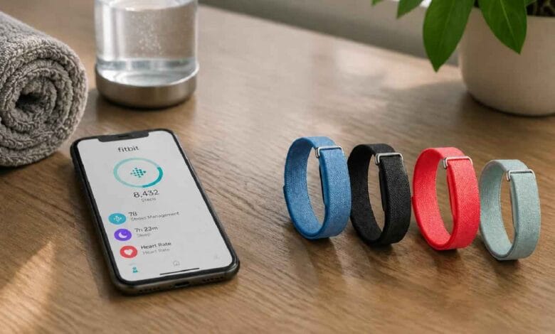 سوار Fitbit Air الجديد من جوجل بتصميم نحيف بدون شاشة بألوان عدة لمراقبة الصحة واللياقة البدنية.