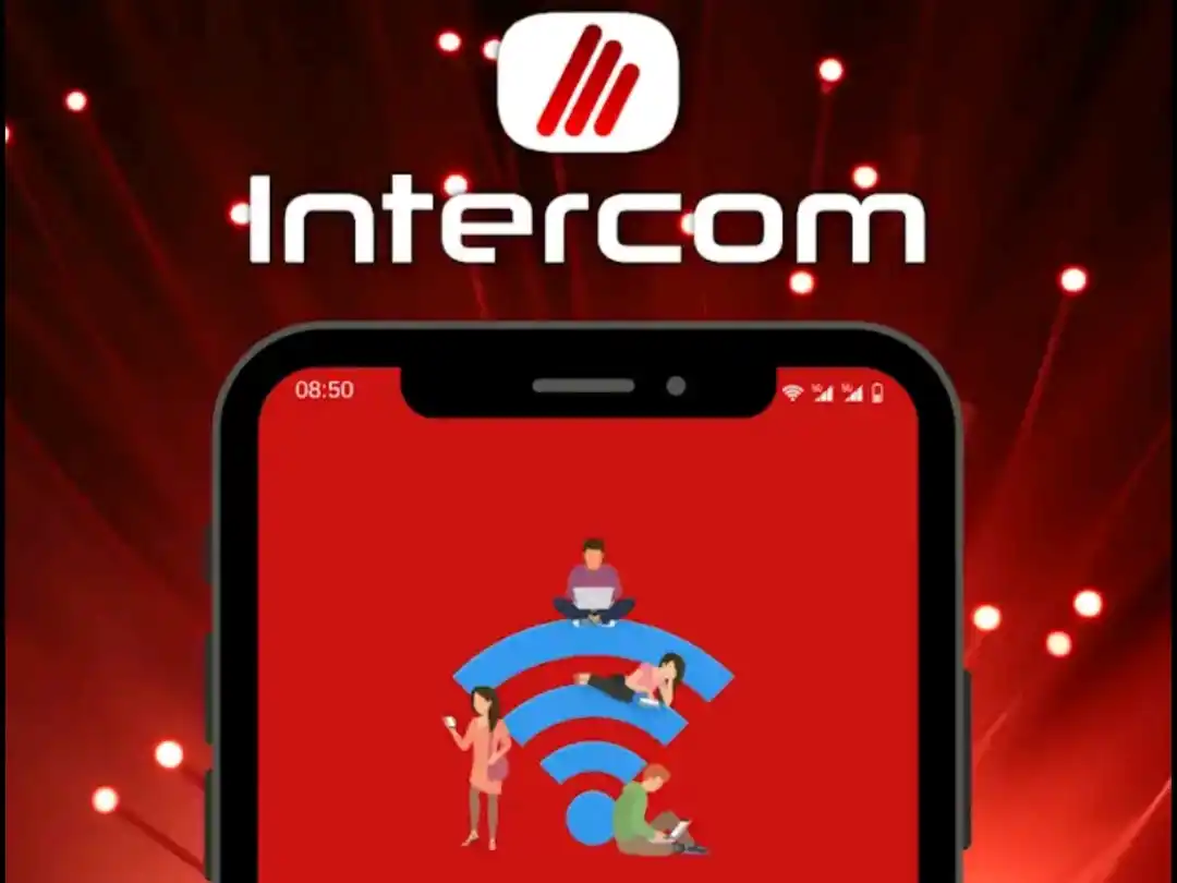 تصميم يظهر تطبيق Intercom للتواصل offline عبر wi-fi-mesh