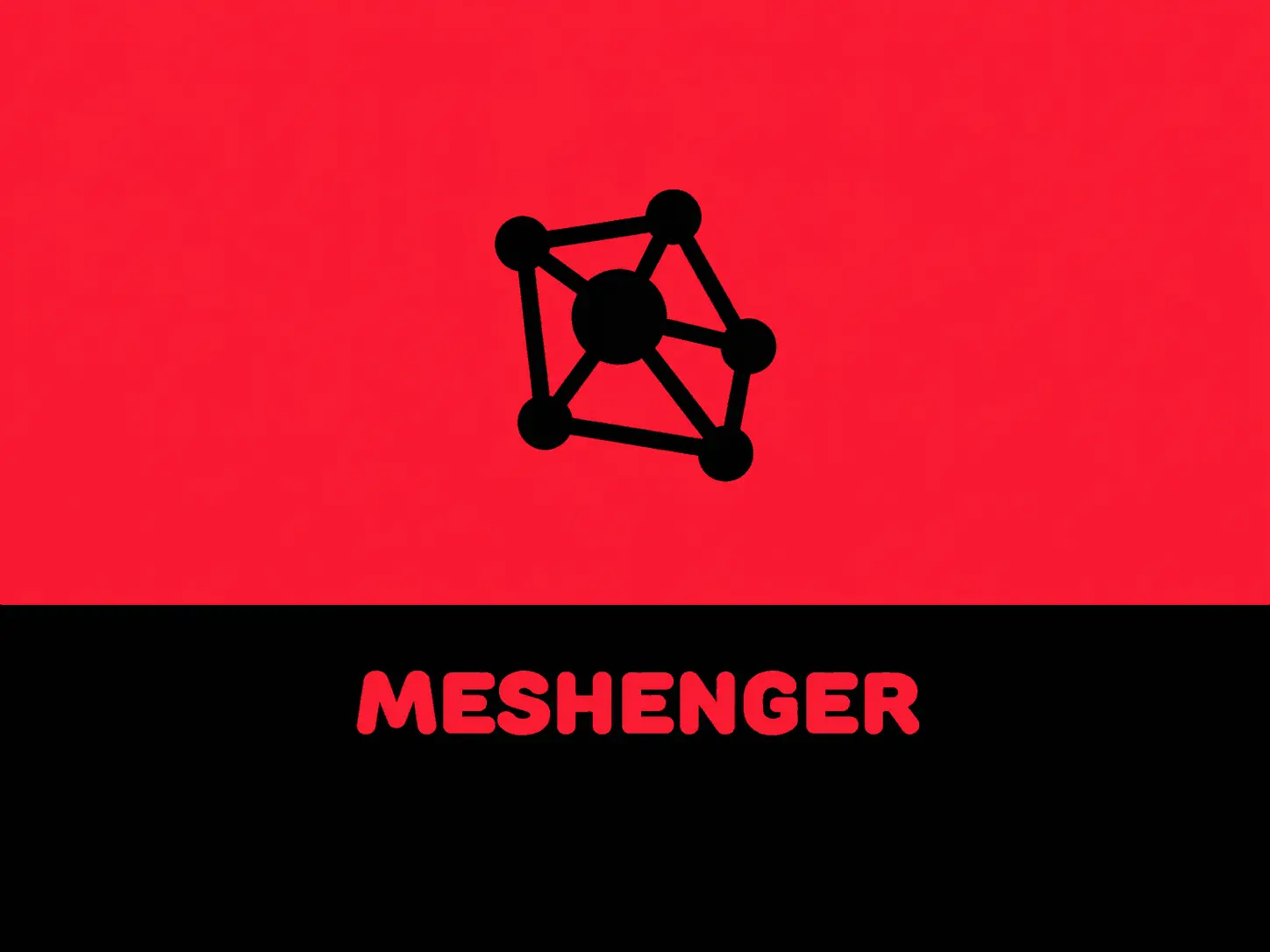 تصميم لوجو تطبيق Meshenger للتراسل offline بدون إنترنت عبر wi-fi-mesh
