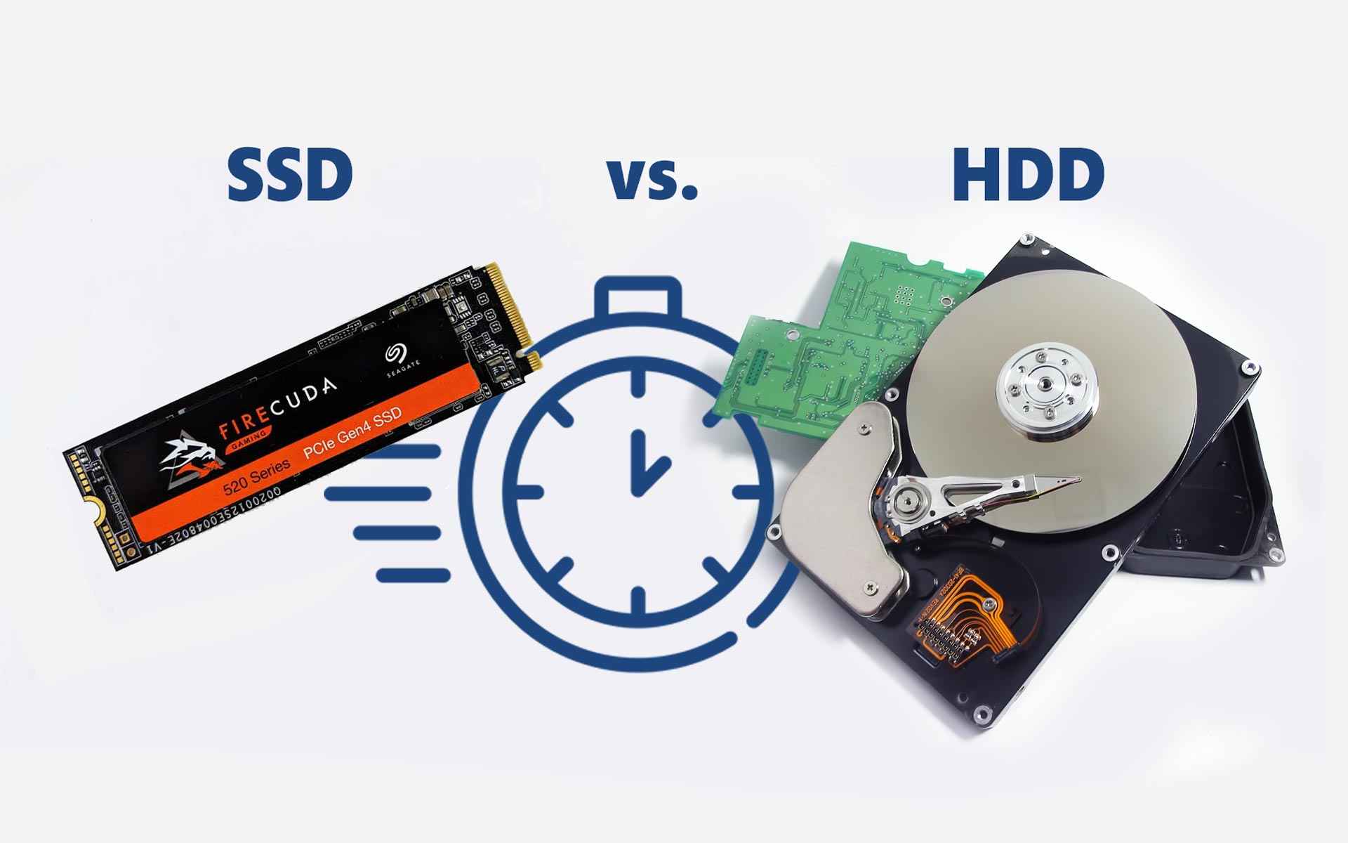 تصميم يظهر مقارنة بين تقنيات ​«SSD» vs «HDD» للتخزين المناسب لمتطلباتك الرقمية 