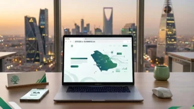 إطلاق حملة «نطاقك سعودي» لتعزيز الهوية الرقمية الوطنية 56 شاشة لابتوب تعرض خريطة رقمية والنطاق المحلي للمواقع السعودية