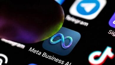 إطلاق «وكيل أعمال ميتا» لتطوير خدمة العملاء بالذكاء الاصطناعي 78 لوجو Meta Business AI على شاشة هاتف محمول